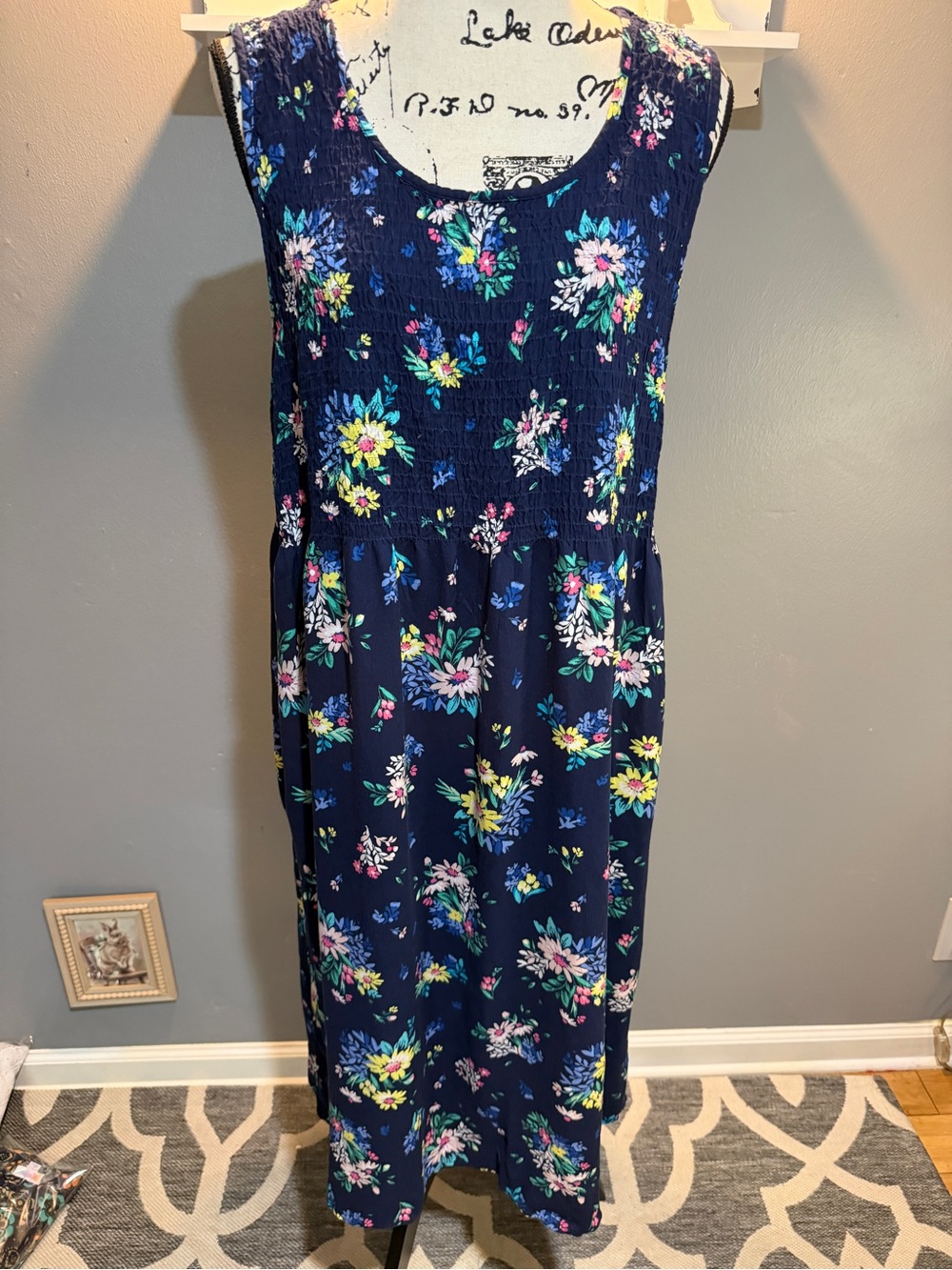 CROFT & BARROW FLORAL SLEEVELESS MAXI DRESS SZ XXL